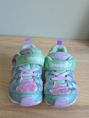 Tsukihoshi Kids Green & Purple Mesh Athletic Sneakers